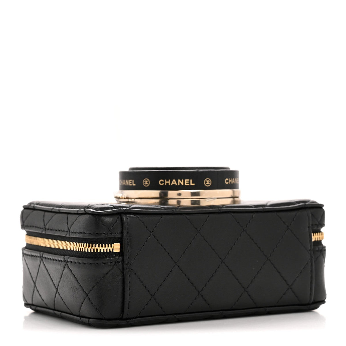Lambskin Quilted Coco Click Bag Black