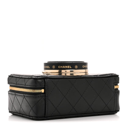 Lambskin Quilted Coco Click Bag Black