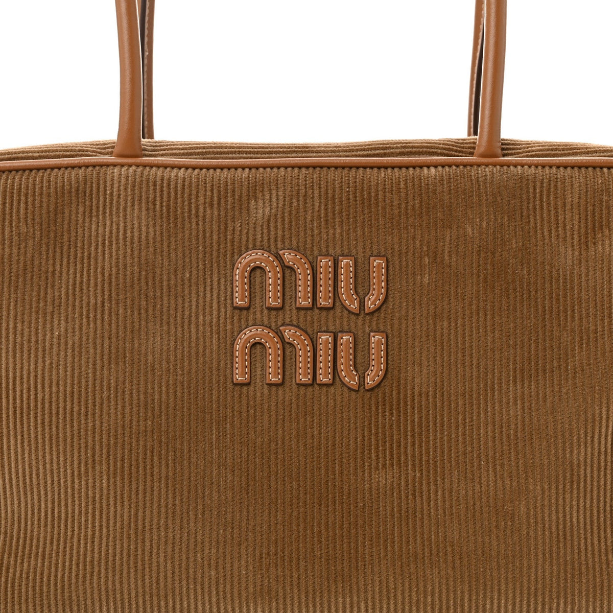 Corduroy Large Beau Top Handle Bag Cinnamon