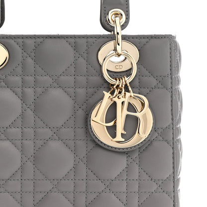 Lambskin Cannage Small My ABCDior Lady Dior Grey