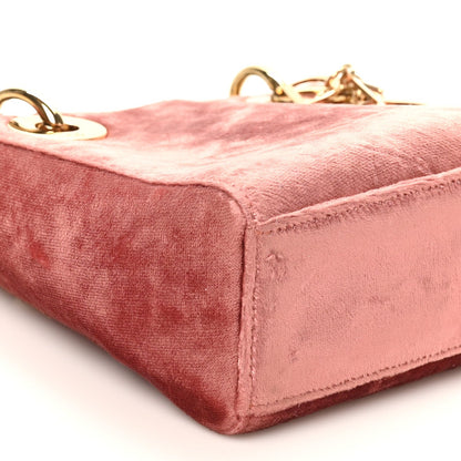Velvet Mini Lady Dior Rose