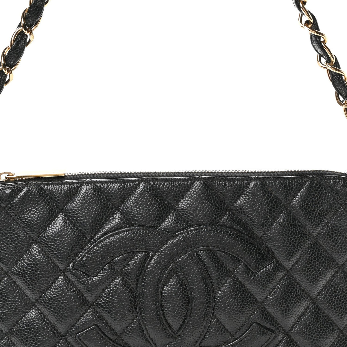 Caviar Quilted Timeless CC Shoulder Bag Black