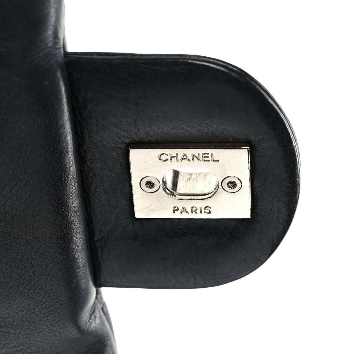 Calfskin Embossed Large Lucky Symbols Flap Black