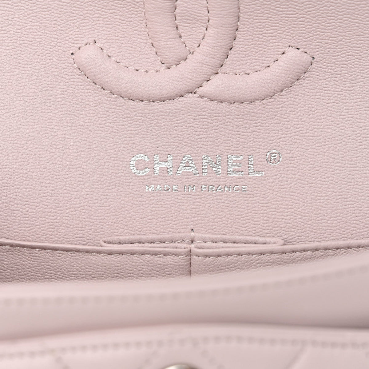 Lambskin Quilted Small Double Flap Light Purple