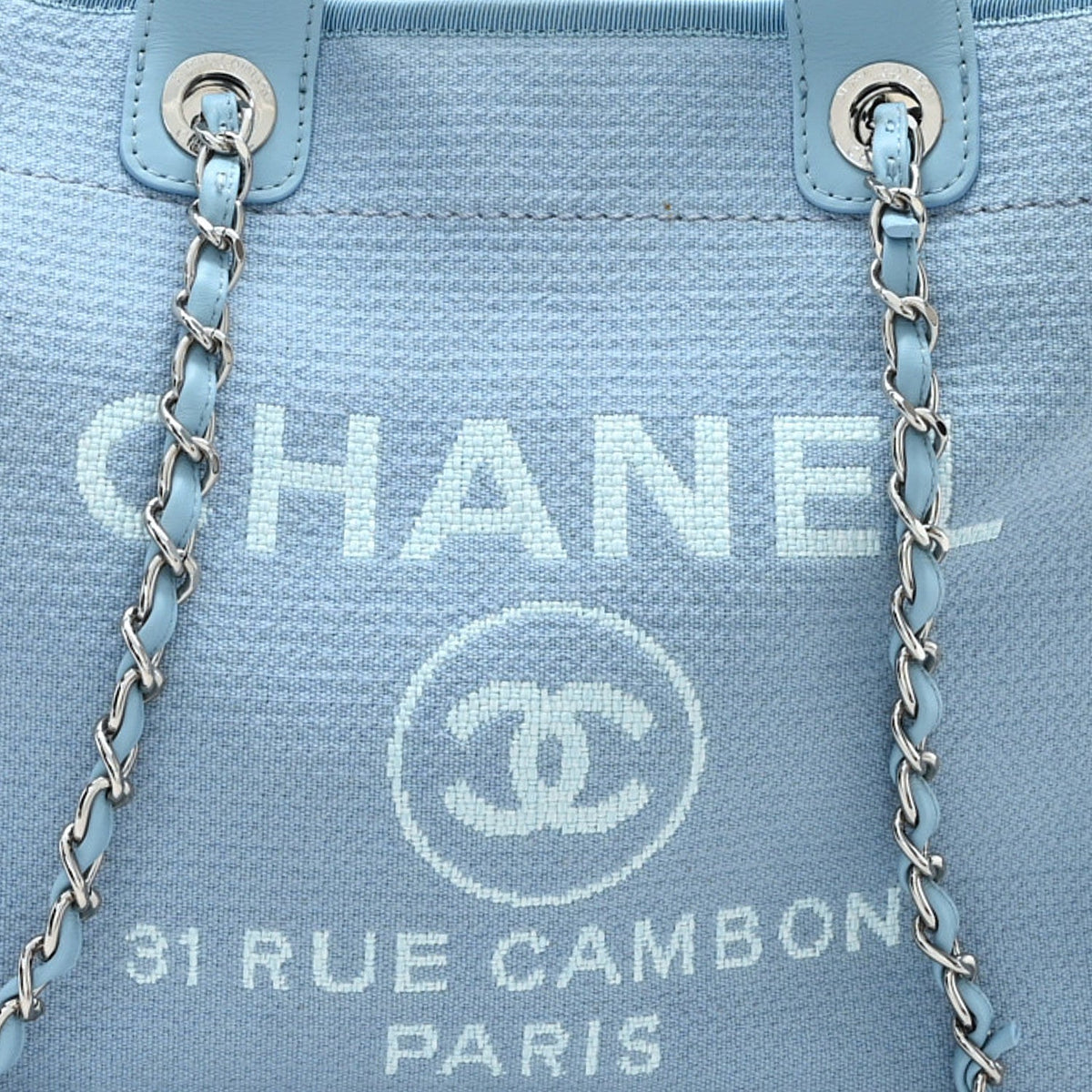 Mixed Fibers Medium Deauville Tote Light Blue