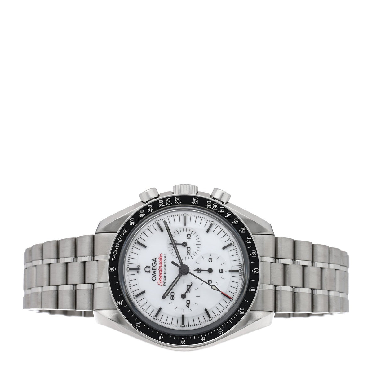 Stainless Steel 42mm Speedmaster Moonwatch Professional Chronograph Manual Winding Watch White 310.30.42.50.04.001