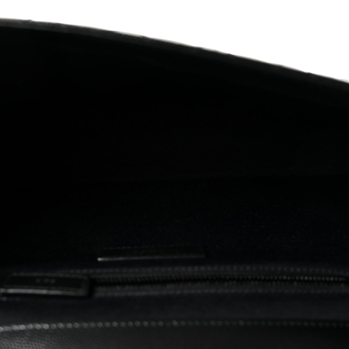 Grain De Poudre Textured Mixed Matelasse Large Triquilt Monogram Monochrome Satchel Black