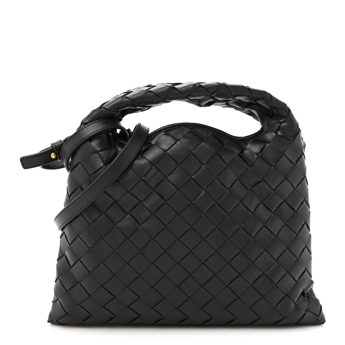 Calfskin Intrecciato Mini Hop Black