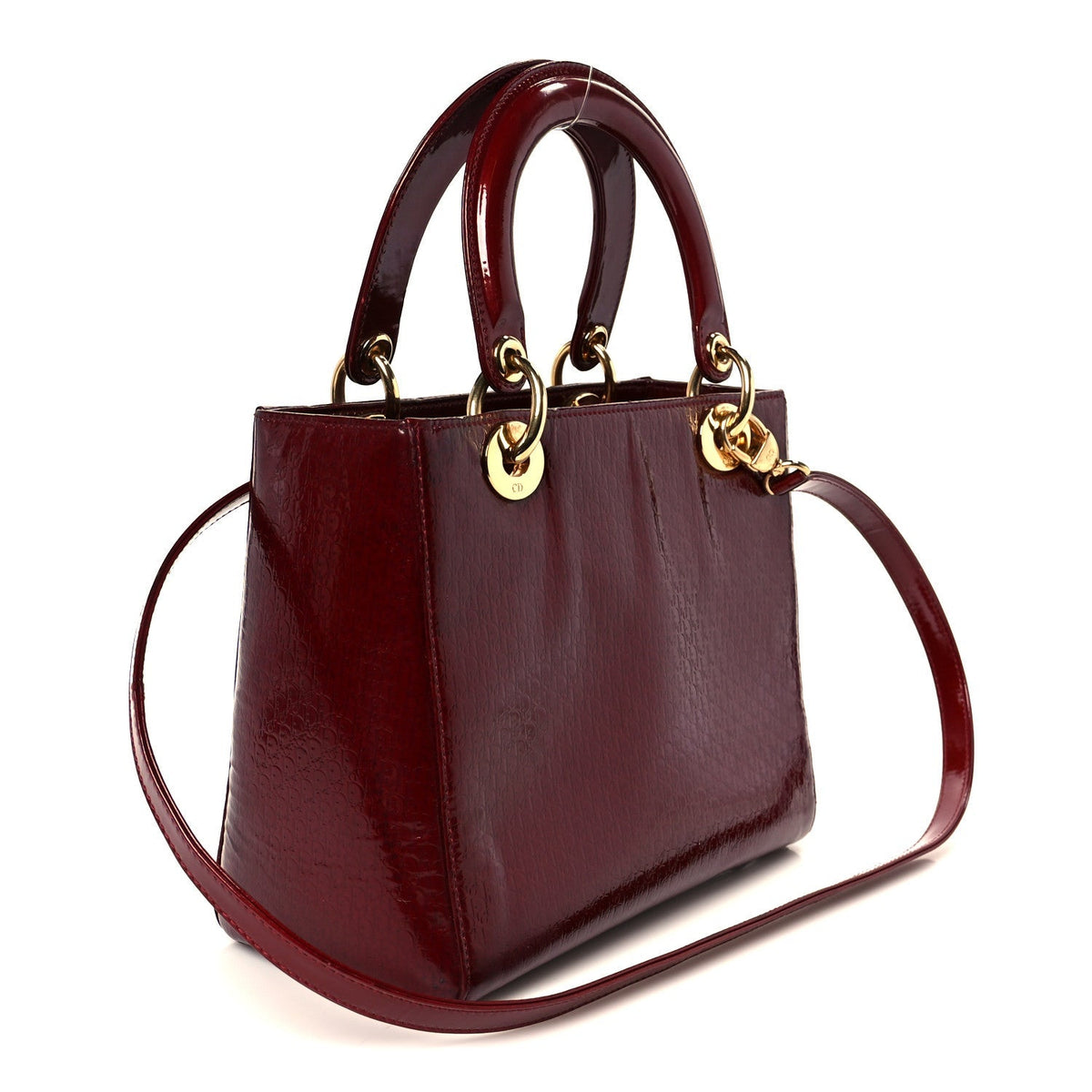 Patent Diorissimo Medium Lady Dior Burgundy Red