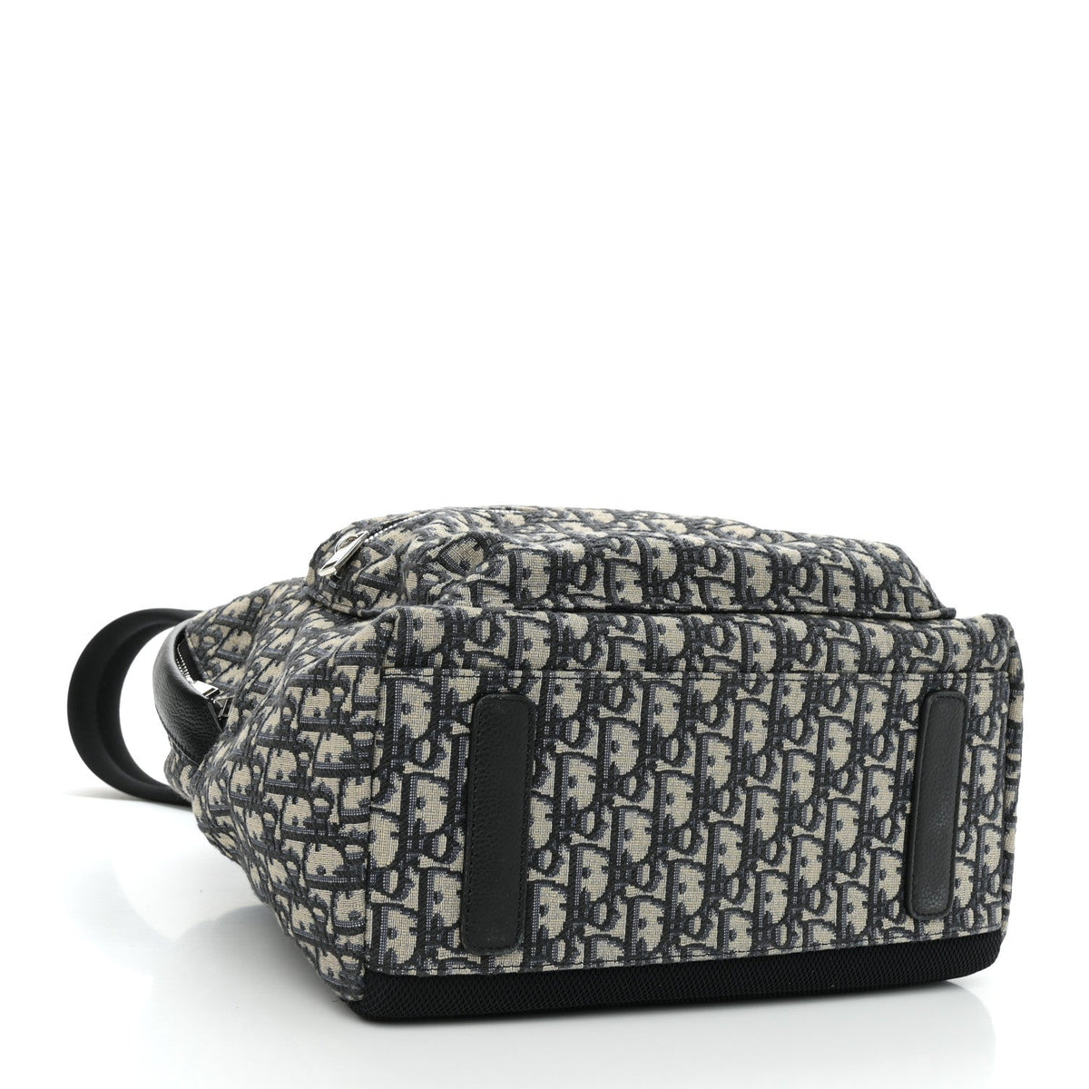 Oblique Calfskin Rider Backpack Beige Black