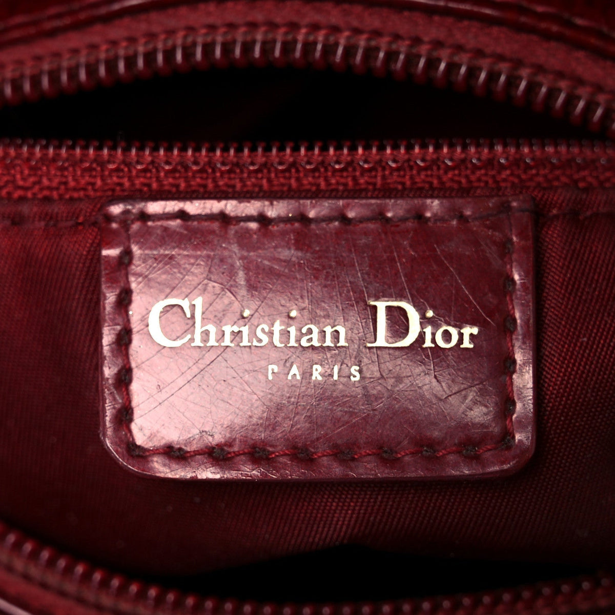 Patent Diorissimo Medium Lady Dior Burgundy Red