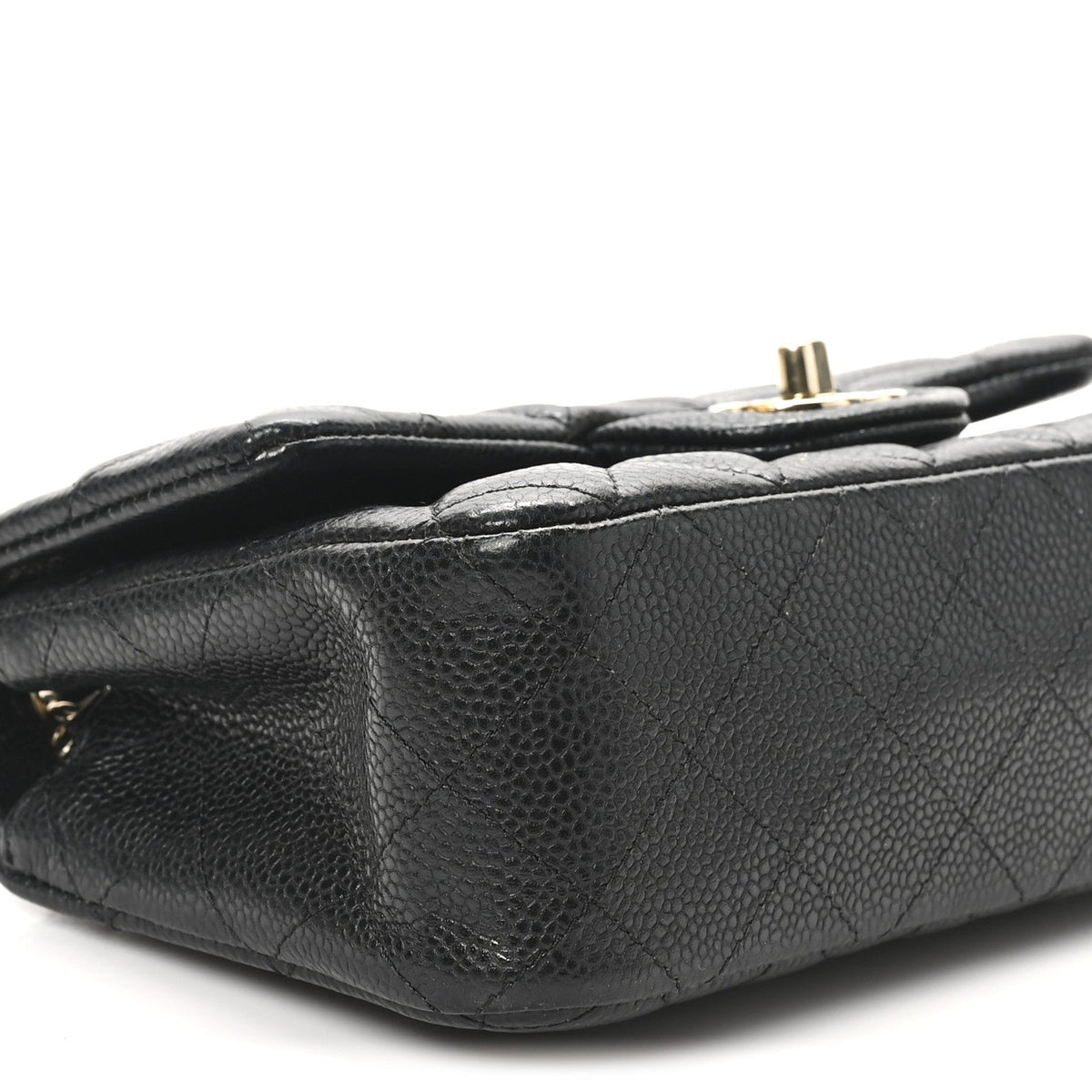 Caviar Quilted Mini Rectangular Flap Black