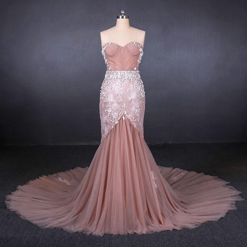 Gorgeous Sweetheart Mermaid Tulle Prom Dress, Long Evening Dresses N2343  M1858