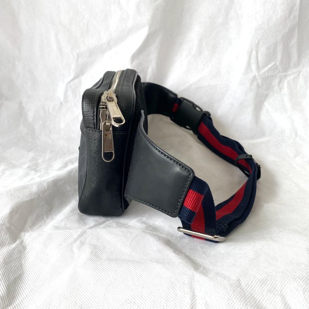 Gucci grey canvas Guccisima grey belt bag