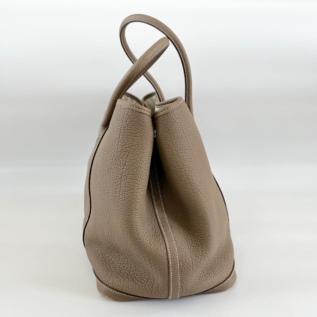 Hermes Etoupe Negonda Garden Party 36 PHW Bag