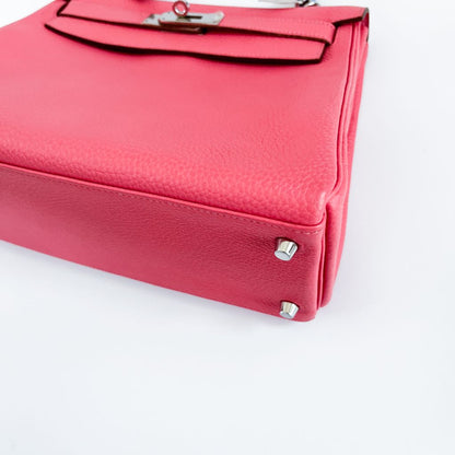 Hermes Rose Lipstick Togo Leather Kelly Retourne 28 Bag