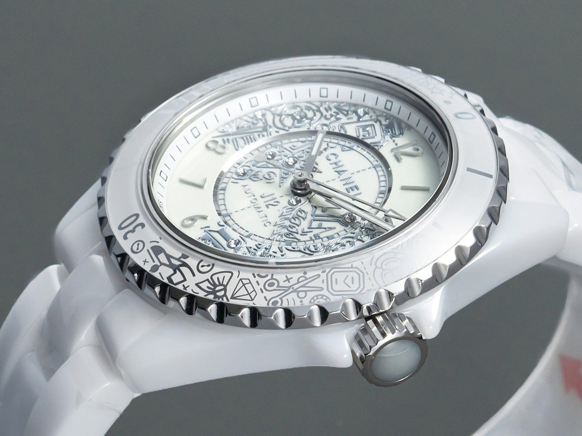 J12 38mm Automatic 20Th Anniversary White Ceramic