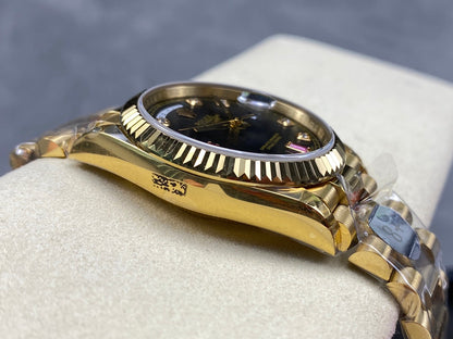 Rolex Day-Date 36mm Gold Black Diamond