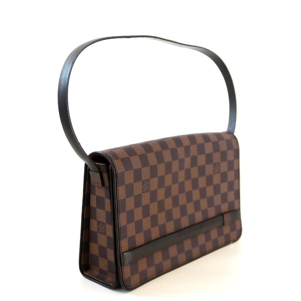 Louis Vuitton Tribeca Long Damier Ebene Canvas Shoulder Bag