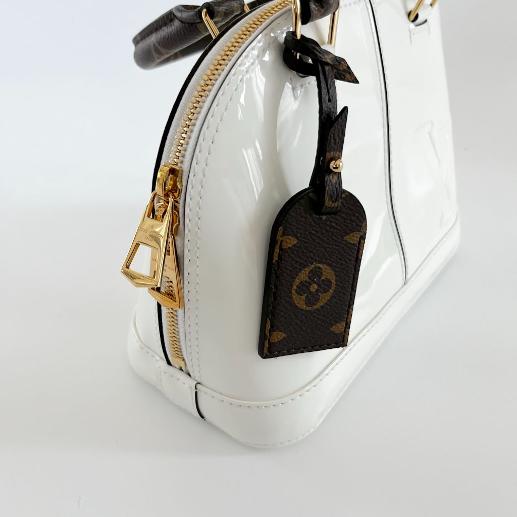 Louis Vuitton Vernis White Alma BB Bag