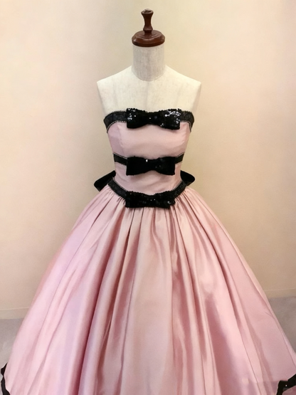Sweet Prom Dress Strapless Pleated Ball Gown Quinceanera Dress Evening Dress    D3378