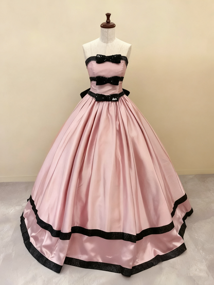 Sweet Prom Dress Strapless Pleated Ball Gown Quinceanera Dress Evening Dress    D3378