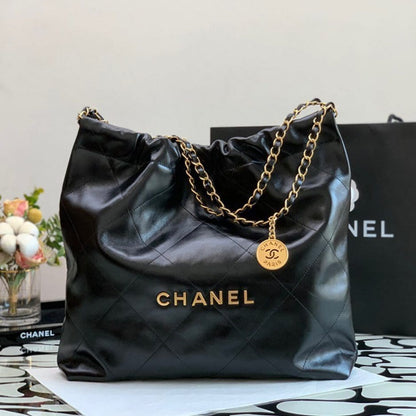 iCHANEL 22 Small Handbag-Hobo Bags -Black