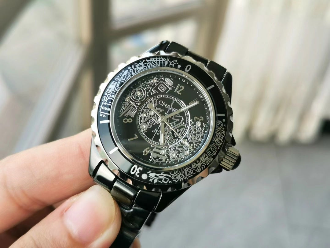 J12 Quartz 20Th Anniversary Black Ceramic