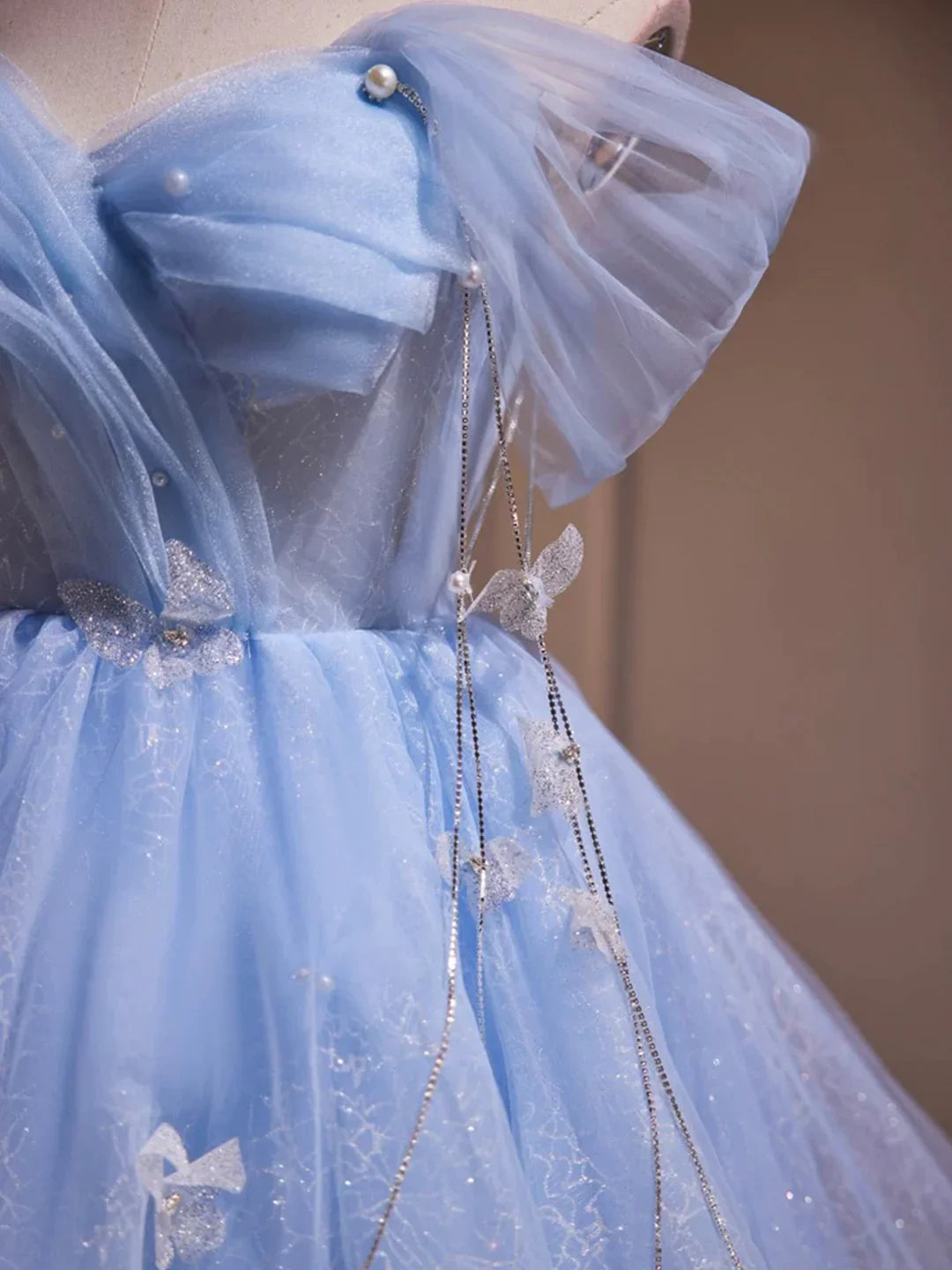 Beauty Homecoming Dress Off Shoulder Tulle Tassel Short Prom Dress Birthday Party Outfits Cocktail Dress  D6029