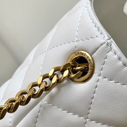 Saint Laurent ICARE maxi shopping bag in quilted nubuck suede