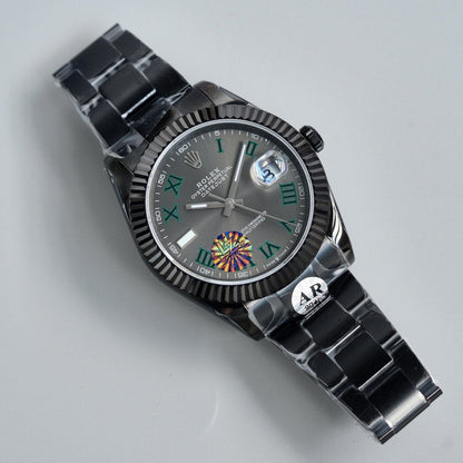 DATEJUST 41MM CUSTOM BLACK PVD WIMBLEDON DIAL